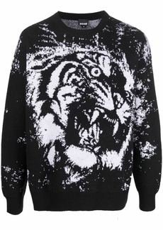 Just Cavalli tiger intarsia-knit jumper