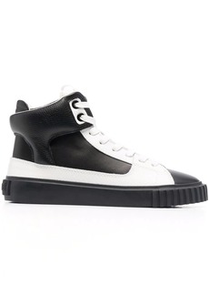 Just Cavalli two-tone high-top trainers