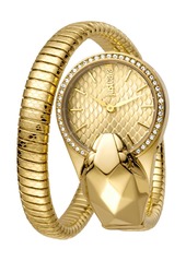 Just Cavalli Women's Glam Chic Snake Texture Dial Bracelet Watch, 26mm