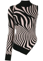 Just Cavalli zebra print one-shoulder top