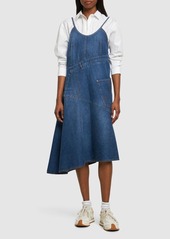 JW Anderson Asymmetric Flared Denim Midi Dress