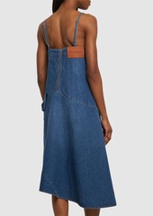 JW Anderson Asymmetric Flared Denim Midi Dress