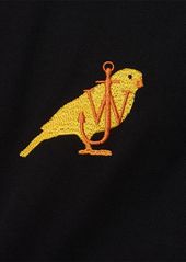 JW Anderson Canary Embroidered Cotton Hoodie