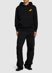 JW Anderson Canary Embroidered Cotton Hoodie