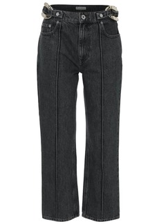 JW Anderson chain-detail straight leg cropped jeans