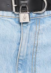 JW Anderson Cotton Denim Padlock Belt Slim Fit Jeans