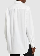 JW Anderson Cotton Poplin Peplum Drape Shirt