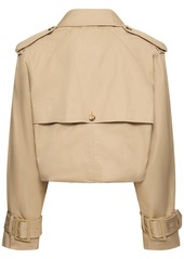 JW Anderson Cotton Twill Cropped Trench Coat