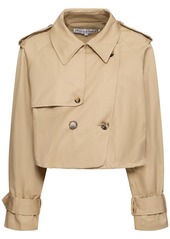 JW Anderson Cotton Twill Cropped Trench Coat