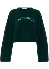 JW Anderson cropped logo-print jumper