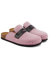 JW Anderson Crystal-embellished suede slippers