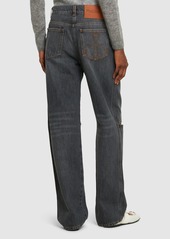 JW Anderson Cut-out-knee Denim Bootcut Jeans