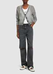 JW Anderson Cut-out-knee Denim Bootcut Jeans