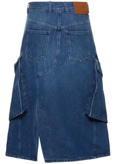 JW Anderson Denim Cargo Pocket Midi Skirt