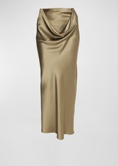 JW Anderson Draped Waist Silk Maxi Column Skirt