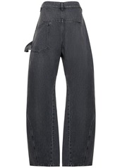 JW Anderson Embroidered Pocket Denim Cargo Jeans