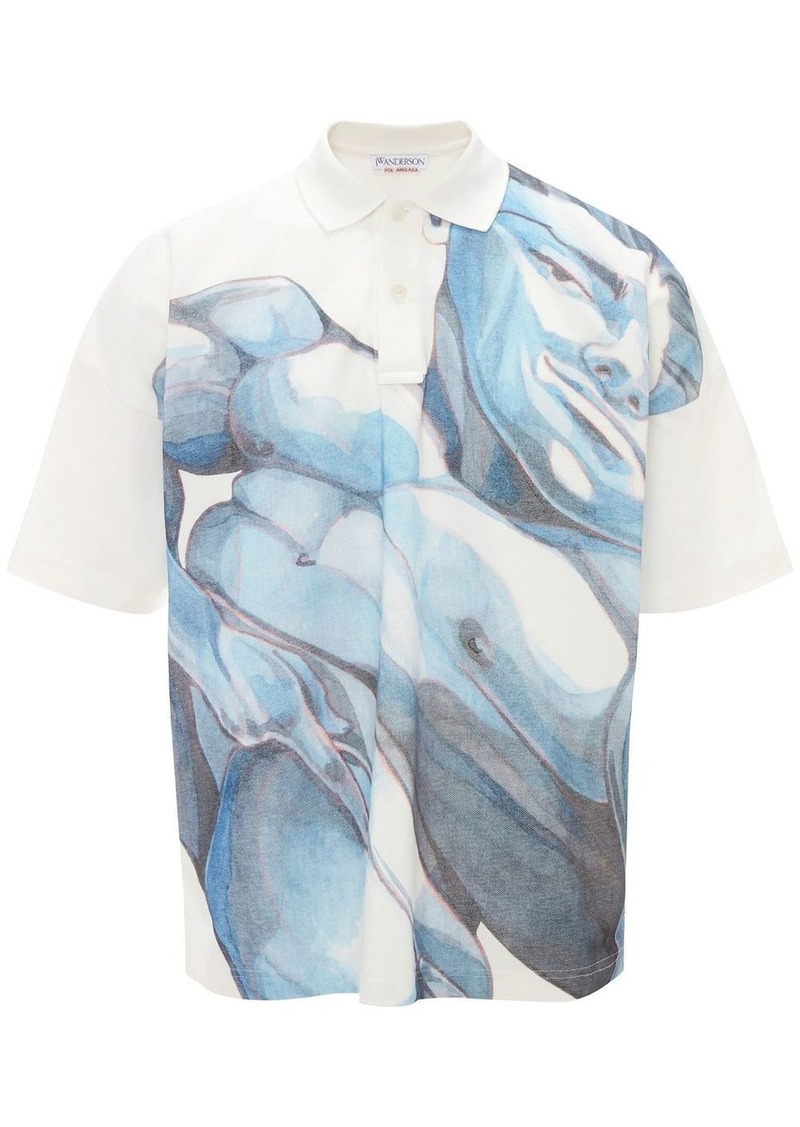 JW Anderson graphic-print short-sleeved polo shirt