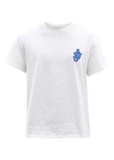 JW Anderson - Anchor Appliqué Cotton-jersey T-shirt - Mens - White