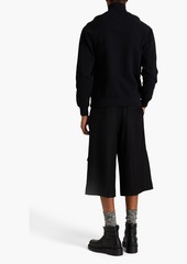 JW Anderson - Appliquéd French cotton-terry half-zip sweatshirt - Black - XS