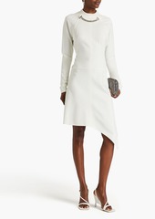 JW Anderson - Asymmetric chain-embellished jersey dress - White - UK 12