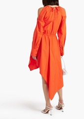 JW Anderson - Asymmetric cutout cotton midi dress - Orange - UK 6
