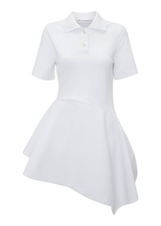 JW Anderson - Asymmetric Polo Cotton Mini Dress - White - M - Moda Operandi
