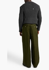 JW Anderson - Wide-leg pleated cotton pants - Green - IT 48