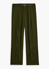 JW Anderson - Wide-leg pleated cotton pants - Green - IT 48