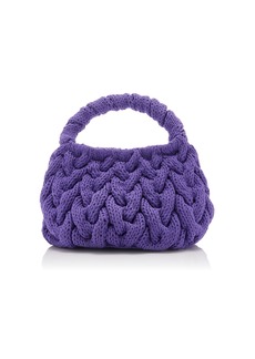 JW Anderson - Cable-Knit Chenille Bag - Purple - OS - Moda Operandi