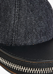 JW Anderson - Cap nano denim and leather shoulder bag - Gray - OneSize