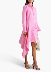 JW Anderson - Cotton-poplin peplum shirt dress - Pink - UK 6