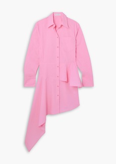 JW Anderson - Cotton-poplin peplum shirt dress - Pink - UK 4