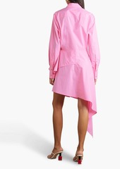 JW Anderson - Cotton-poplin peplum shirt dress - Pink - UK 4