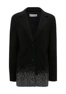 JW Anderson - Crystal-Embellished Wool Blazer - Black - UK 8 - Moda Operandi