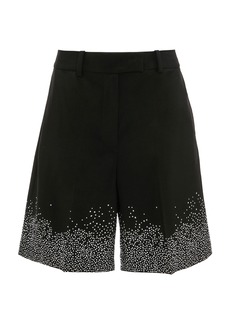 JW Anderson - Crystal-Embellished Wool Shorts - Black - UK 6 - Moda Operandi