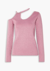 JW Anderson - Cutout metallic stretch-knit top - Pink - XS