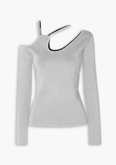 JW Anderson - Cutout metallic stretch-knit top - Pink - XXS