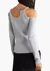 JW Anderson - Cutout metallic stretch-knit top - Pink - XXS