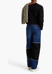 JW Anderson - Distressed two-tone denim jeans - Blue - 30