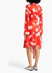 JW Anderson - Draped printed satin dress - Red - UK 10