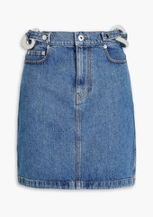 JW Anderson - Chain-embellished denim mini skirt - Blue - UK 4