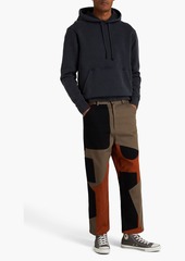 JW Anderson - Embroidered cotton-fleece hoodie - Gray - S