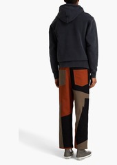 JW Anderson - Embroidered cotton-fleece hoodie - Gray - S