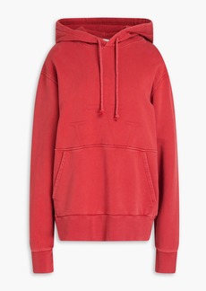 JW Anderson - Embroidered cotton-fleece hoodie - Red - XXS