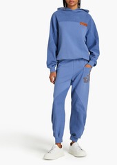 JW Anderson - Embroidered French cotton-terry hoodie - Blue - XXS