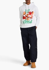 JW Anderson - Embroidered printed cotton-fleece hoodie - White - XS