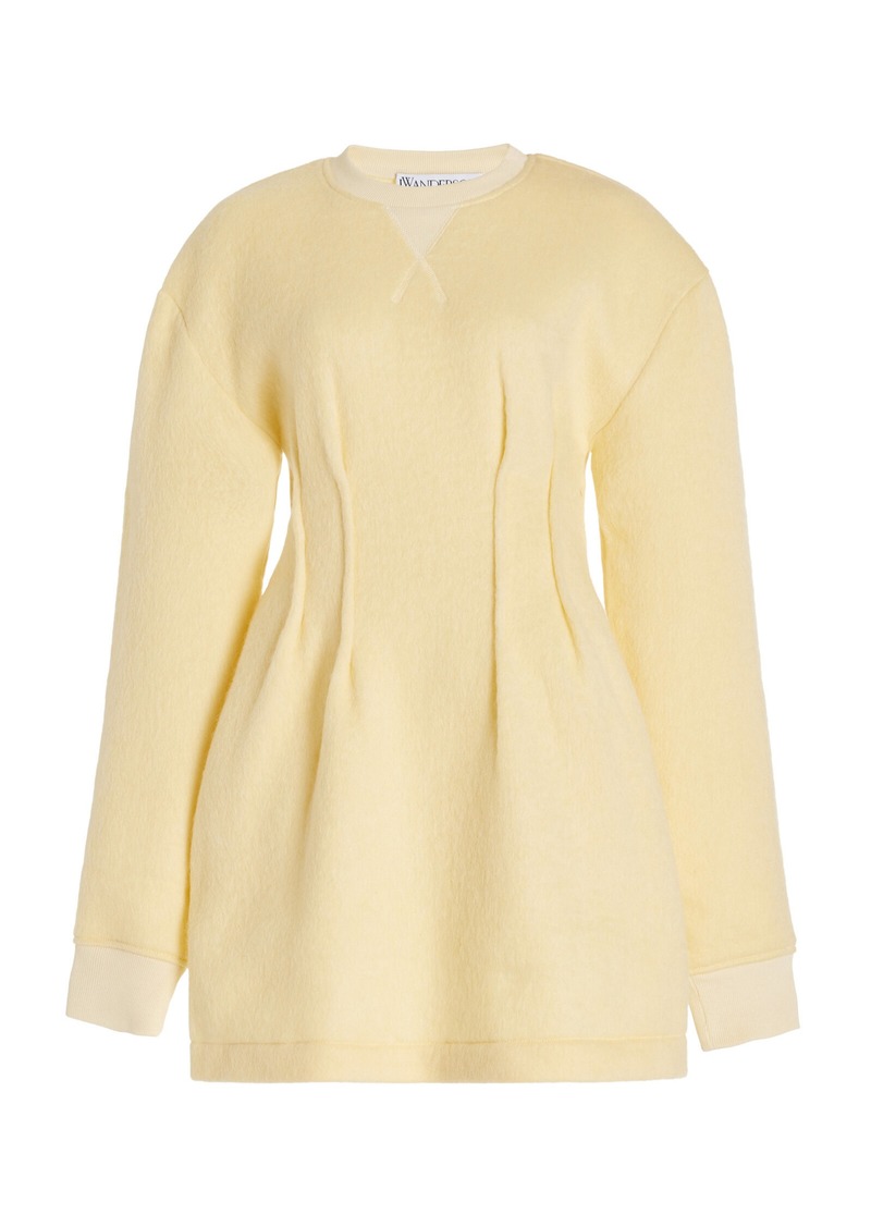 JW Anderson - Hourglass Wool-Blend Mini Dress - Yellow - UK 12 - Moda Operandi