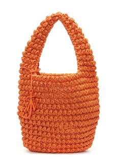 JW Anderson - Large Popcorn Waxed-Cotton Basket Bag - Orange - OS - Moda Operandi