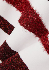 JW Anderson - Metallic jacquard-knit mini dress - Red - XS