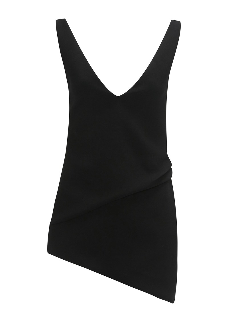 JW Anderson - Plunged Stretch-Wool Mini Dress - Black - UK 12 - Moda Operandi